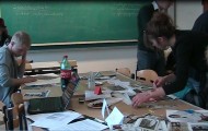 Fokusgruppe laver plancher som del af interviewet